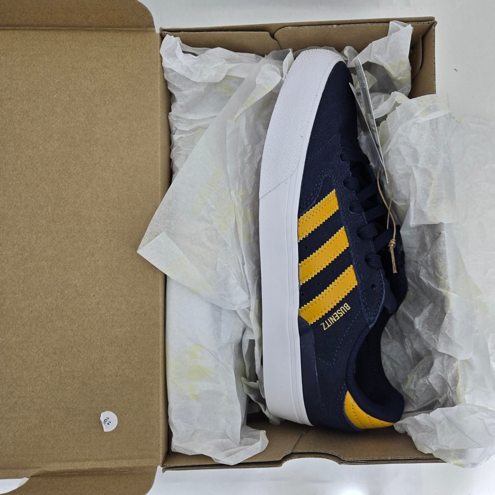 Adidas Busenitz Vulc II Navy Yellow Suede Skate Shoes HQ7527 Mens 6.5 - Picture 9 of 15